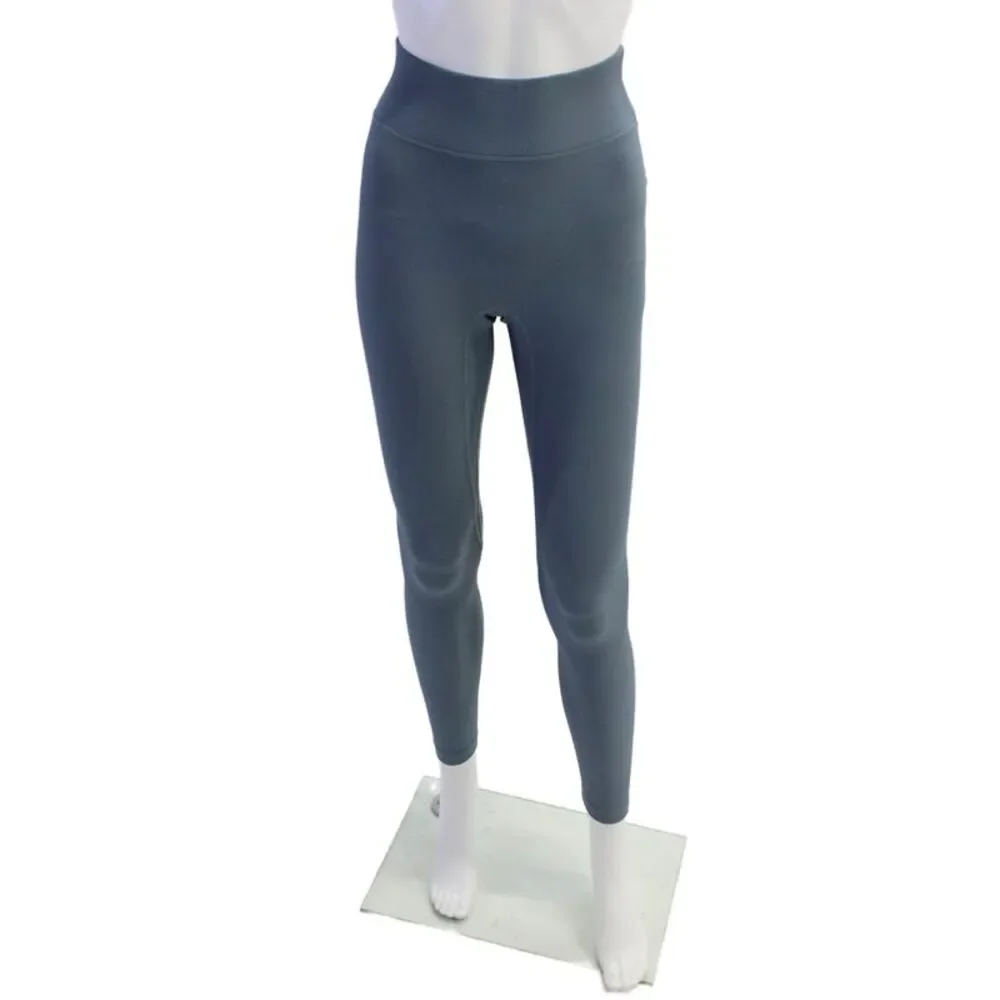 All Access Womens Ribbed High Waisted Athletic Leggings Light Blue Size XS